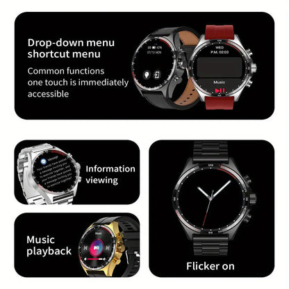 LIGE Men's Smart Watch – Touch Screen with Wireless Calls & Fitness Tracking (6 designs available) Habicare
