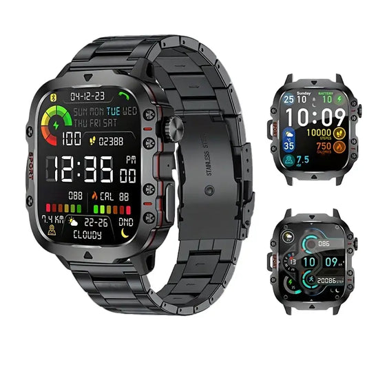 LIGE Men's Smartwatch – Voice Assistant, Breathing Exercises, Raise-to-Wake Screen (4 colours available) Habicare