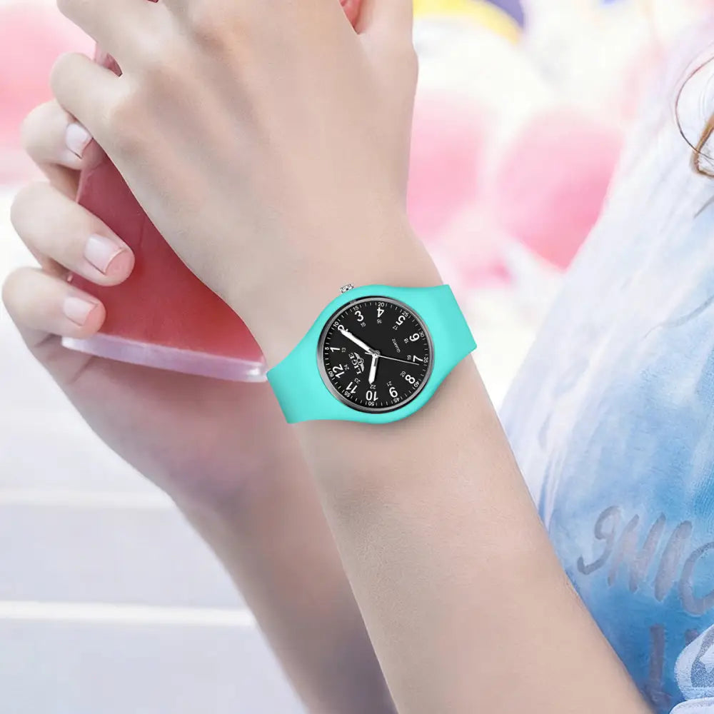 LIGE Minimalist Silicone Quartz Watch – Unisex Design (Available in Multiple Colour Combinations) Habicare