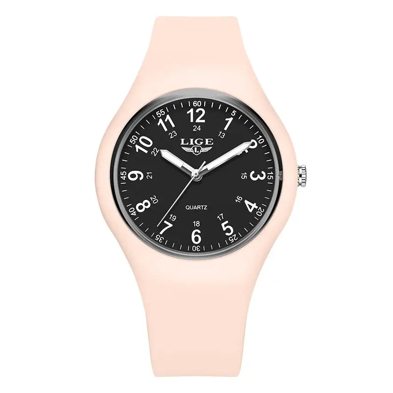 LIGE Minimalist Silicone Quartz Watch – Unisex Design (Available in Multiple Colour Combinations) Habicare