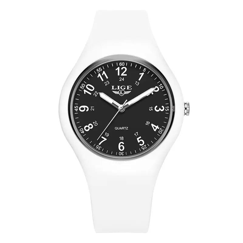 LIGE Minimalist Silicone Quartz Watch – Unisex Design (Available in Multiple Colour Combinations) Habicare