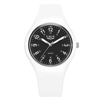 LIGE Minimalist Silicone Quartz Watch – Unisex Design (Available in Multiple Colour Combinations) Habicare