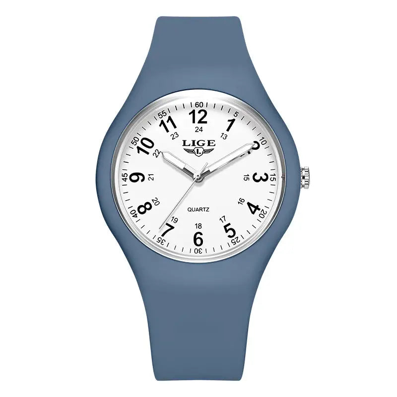 LIGE Minimalist Silicone Quartz Watch – Unisex Design (Available in Multiple Colour Combinations) Habicare