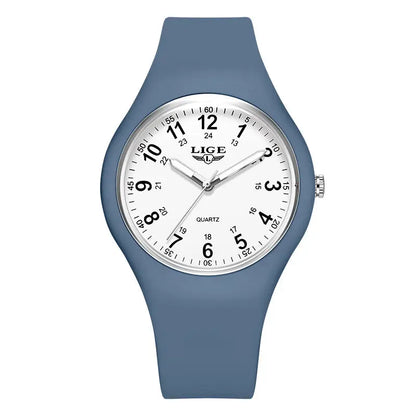 LIGE Minimalist Silicone Quartz Watch – Unisex Design (Available in Multiple Colour Combinations) Habicare