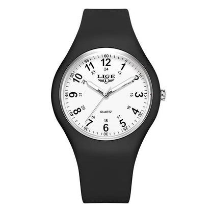 LIGE Minimalist Silicone Quartz Watch – Unisex Design (Available in Multiple Colour Combinations) Habicare