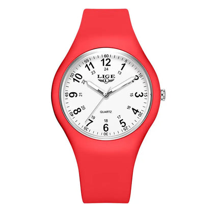 LIGE Minimalist Silicone Quartz Watch – Unisex Design (Available in Multiple Colour Combinations) Habicare