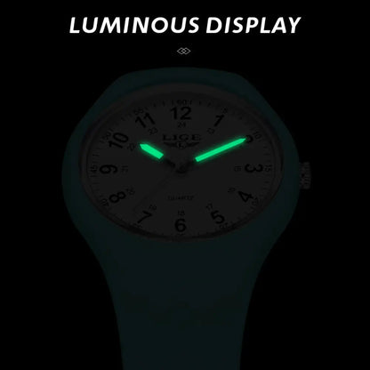 LIGE Minimalist Silicone Quartz Watch – Unisex Design (Available in Multiple Colour Combinations) Habicare