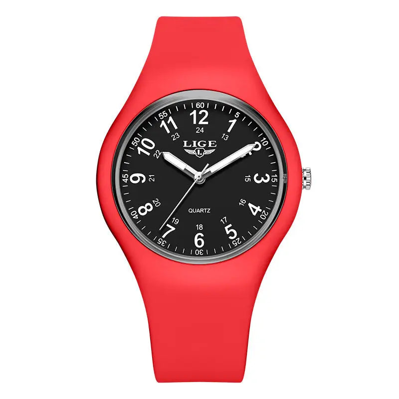 LIGE Minimalist Silicone Quartz Watch – Unisex Design (Available in Multiple Colour Combinations) Habicare