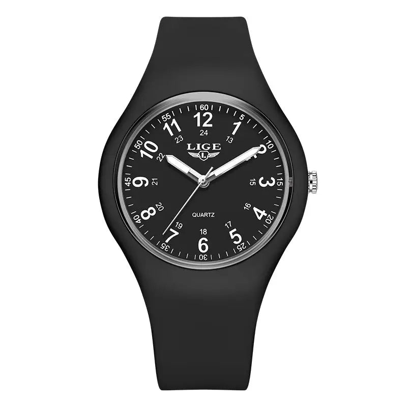 LIGE Minimalist Silicone Quartz Watch – Unisex Design (Available in Multiple Colour Combinations) Habicare