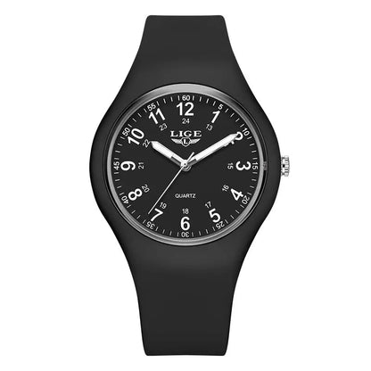 LIGE Minimalist Silicone Quartz Watch – Unisex Design (Available in Multiple Colour Combinations) Habicare