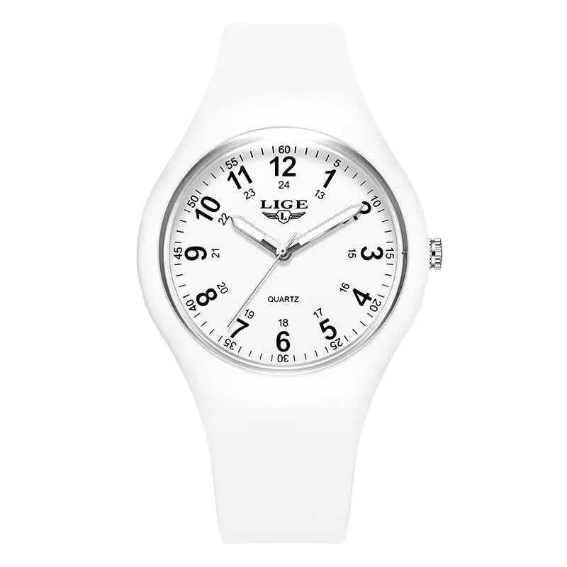 LIGE Minimalist Silicone Quartz Watch – Unisex Design (Available in Multiple Colour Combinations) Habicare
