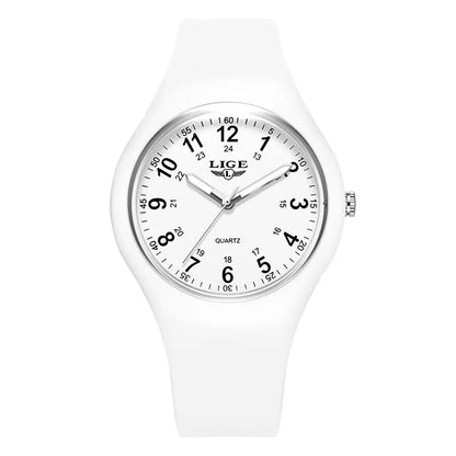LIGE Minimalist Silicone Quartz Watch – Unisex Design (Available in Multiple Colour Combinations) Habicare