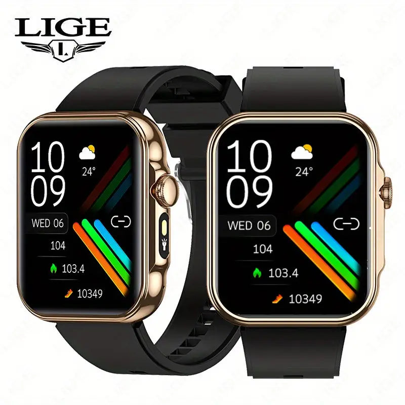 LIGE Outdoor Smart Watch – Large HD Screen, AI Voice Assistant Habicare