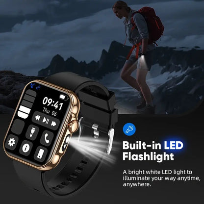 LIGE Outdoor Smart Watch – Large HD Screen, AI Voice Assistant Habicare
