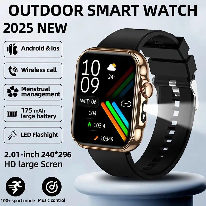 LIGE Outdoor Smart Watch – Large HD Screen, AI Voice Assistant Habicare