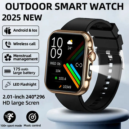 LIGE Outdoor Smart Watch – Large HD Screen, AI Voice Assistant Habicare