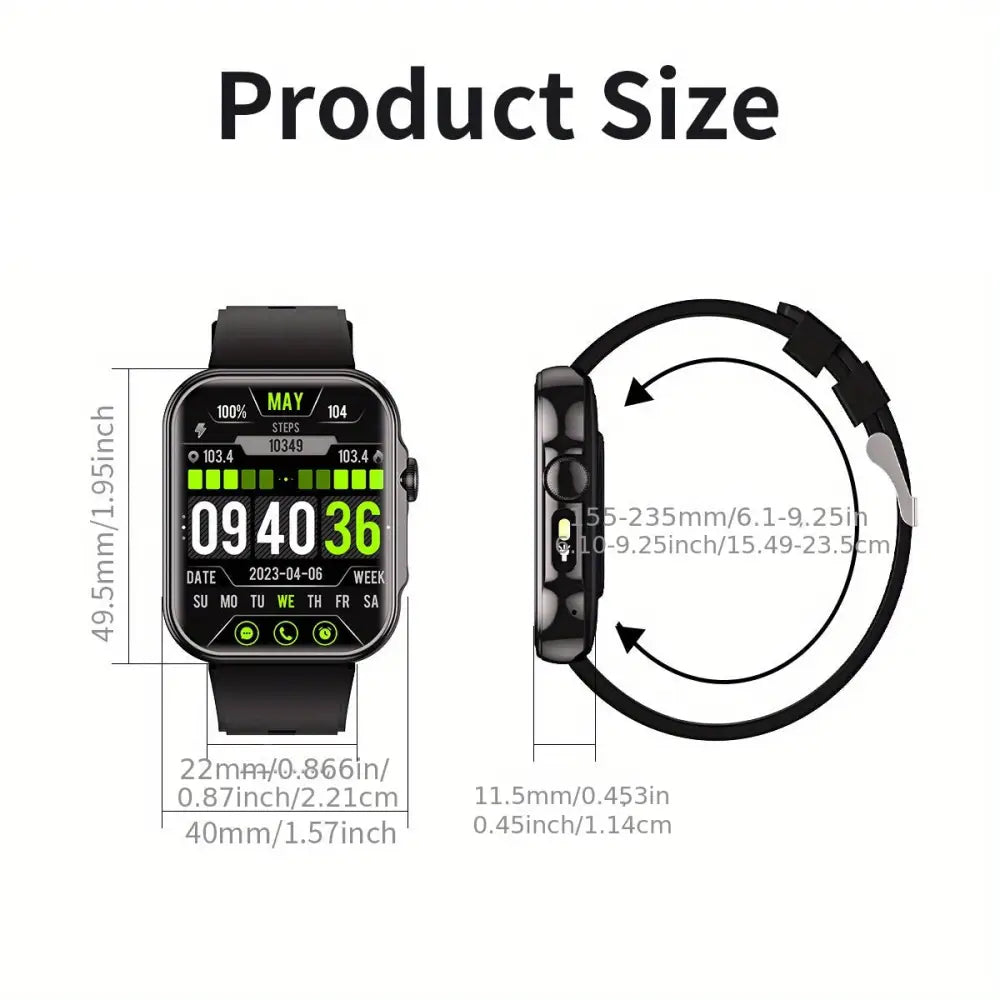 LIGE Outdoor Smart Watch – Large HD Screen, AI Voice Assistant Habicare