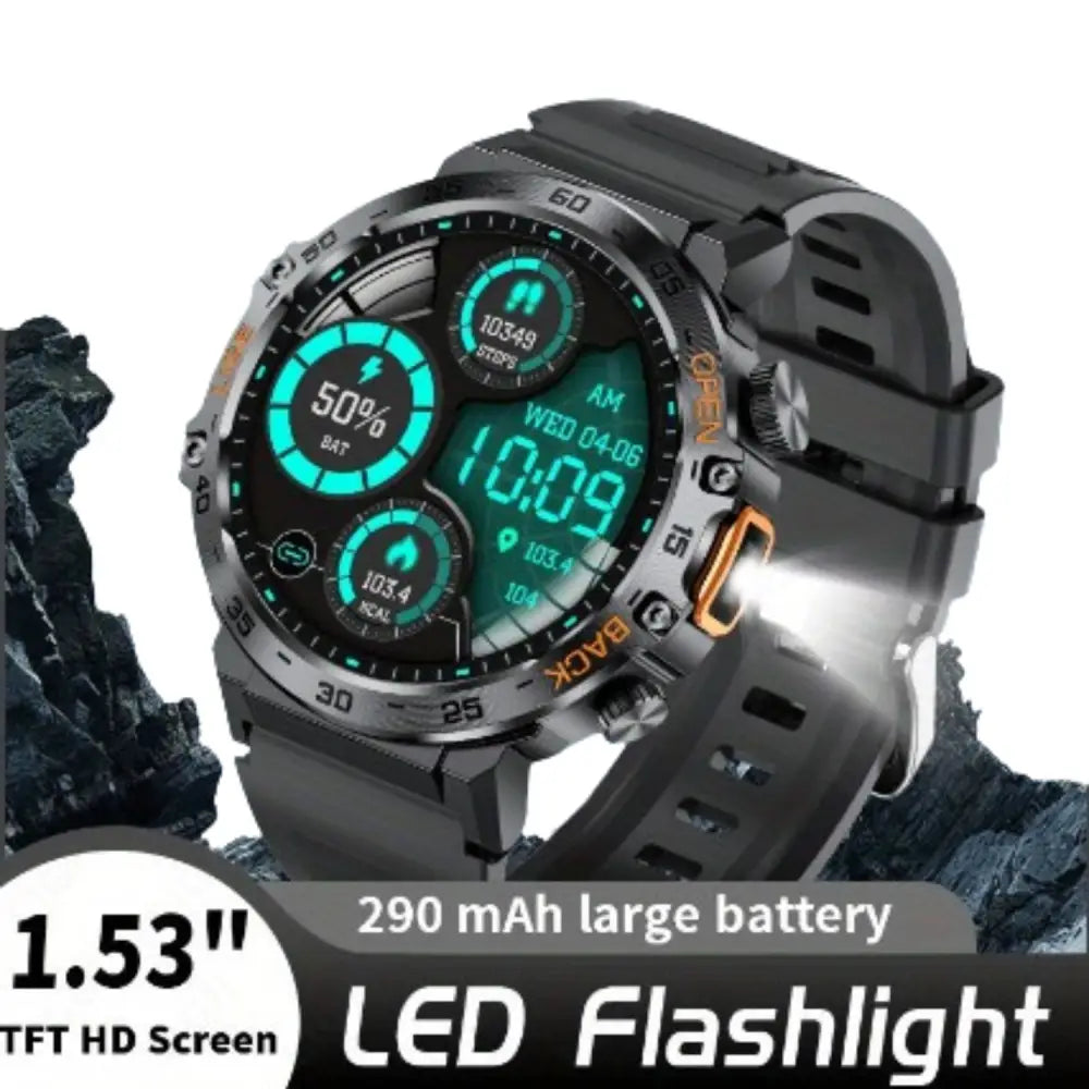 LIGE Outdoor Smartwatch – HD Screen, LED Flashlight, 290mAh Battery (6 types available) Habicare
