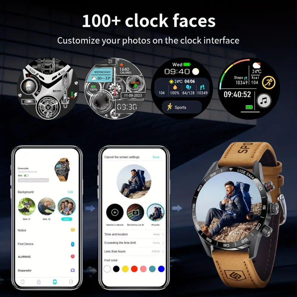 LIGE Smart Watch – Full Touch Screen with Multi-Sport Modes (10 colours available) Habicare