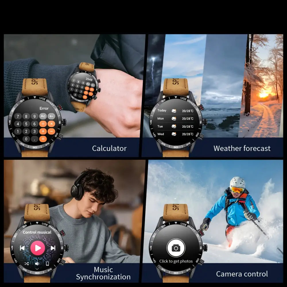 LIGE Smart Watch – Full Touch Screen with Wireless Calls (4 different types available) Habicare