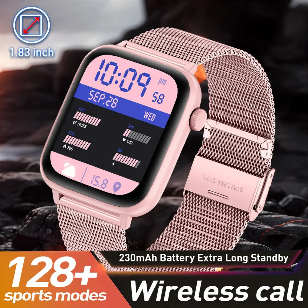 LIGE Smart Watch – HD TFT Screen, Wireless Calls, 128+ Sports Modes Habicare