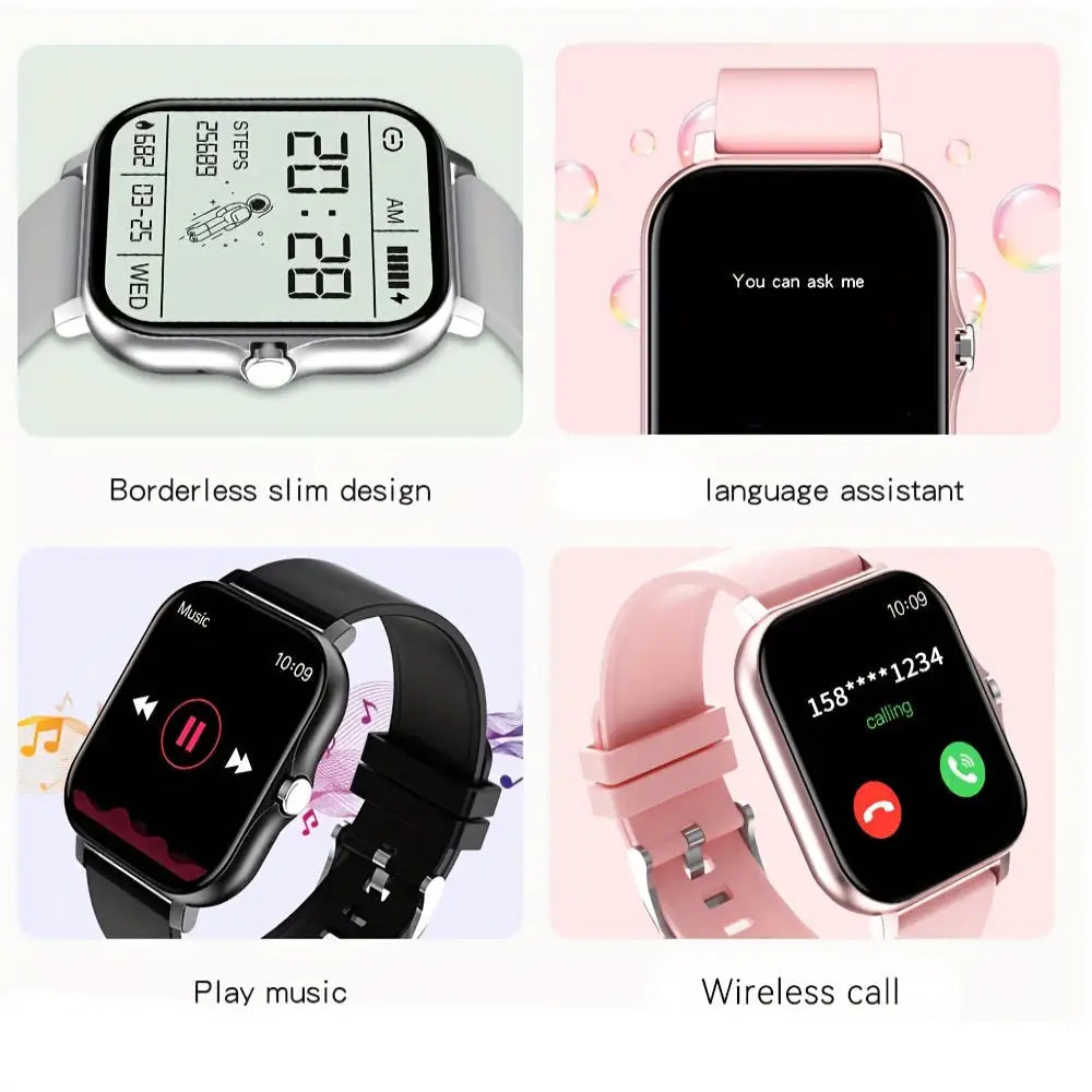 LIGE Smart Watch – Make/Answer Calls, Custom Wallpaper, Music Control (4 colours available) Habicare