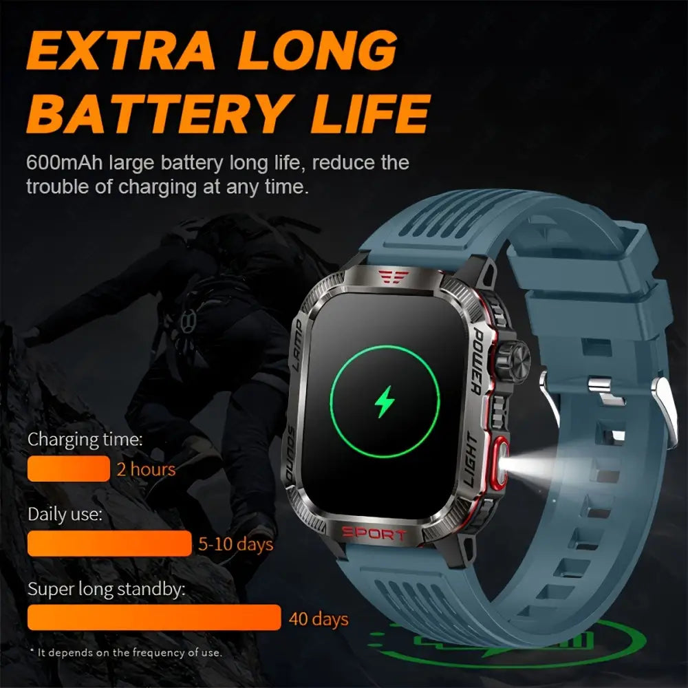 LIGE Smartwatch – HD Touch Display, Wireless Calls, Notifications, Pedometer & Long Battery Life Habicare