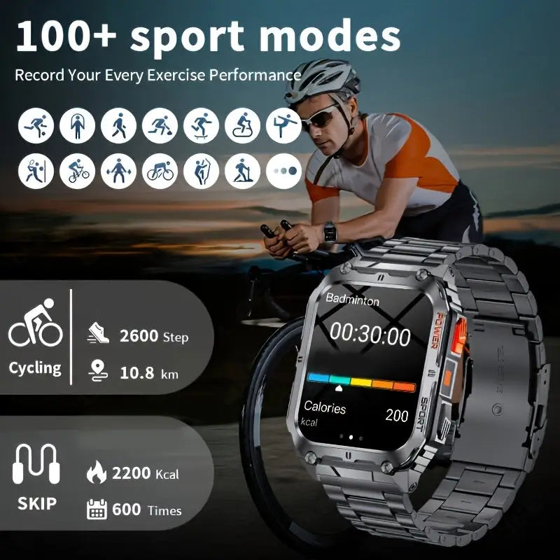 LIGE Smartwatch – Wireless Calling, 100+ Sports Modes, AI Voice (4 types available) Habicare