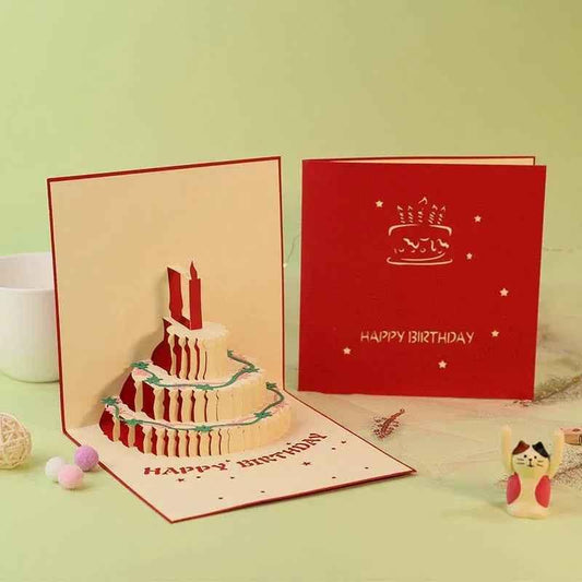 Lowrey Happy Birthday Cake 3D Pop-Up Greeting Card