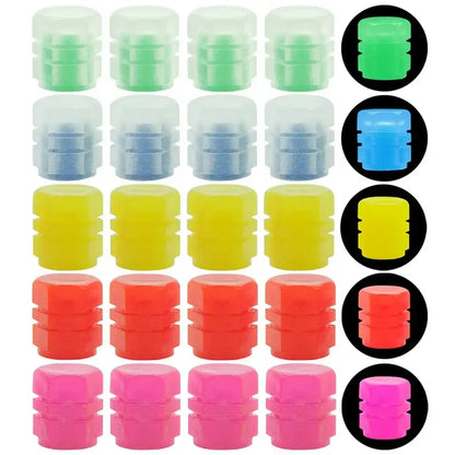 Luminous Fluorescent Tire Valve Caps Habicare