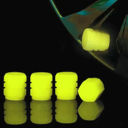 Luminous Fluorescent Tire Valve Caps Habicare