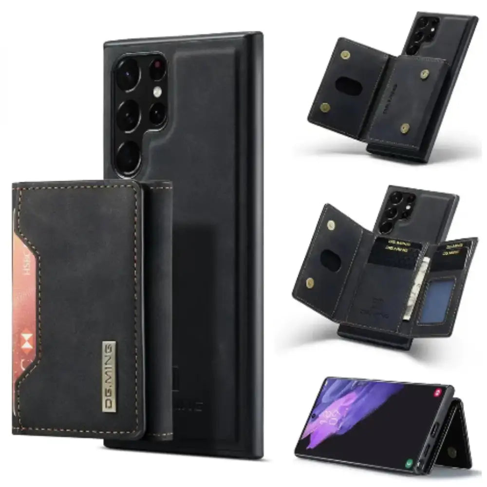 M2 Leather Case for Samsung (Black with wallet) Habicare