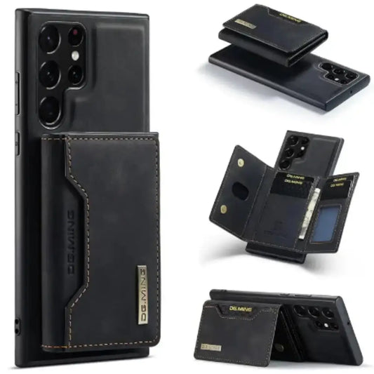 M2 Leather Case for Samsung (Black with wallet) Habicare