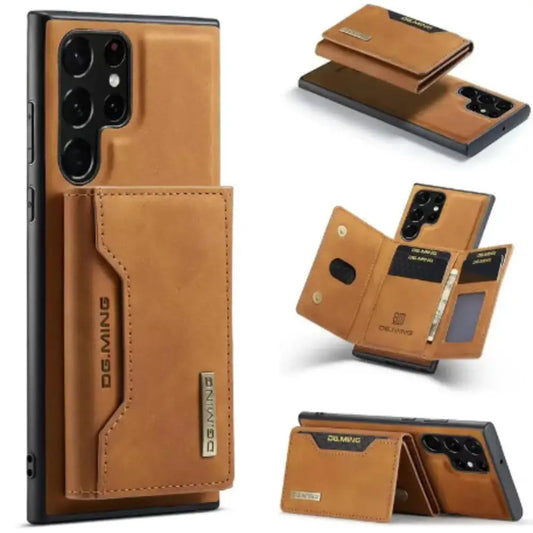 M2 Leather Case for Samsung (Brown with wallet) Habicare