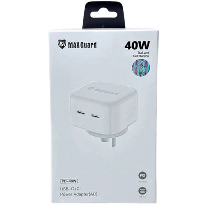 Maxguard Type C (x 2 ports) Power Adapter Wall Plug (NZ / AUS) That Watch Shop