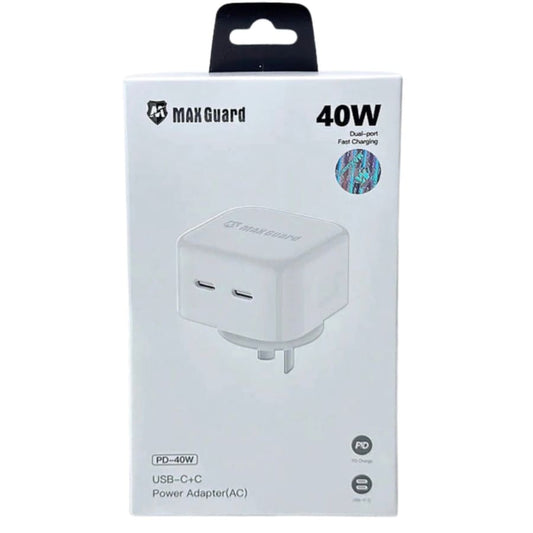 Maxguard Type C (x 2 ports) Power Adapter Wall Plug (NZ / AUS) That Watch Shop