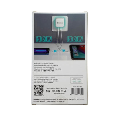 Maxguard Type C (x2 ports) Power Adapter Wall Plug (NZ / AUS) 9eight5