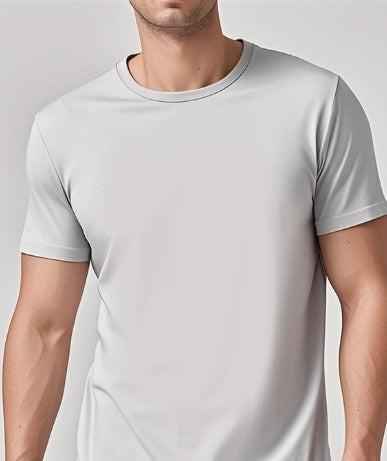 Army green Mead's Supply & Equipment Outfitters casual short-sleeve crewneck T-shirt, solid color, comfortable fit.