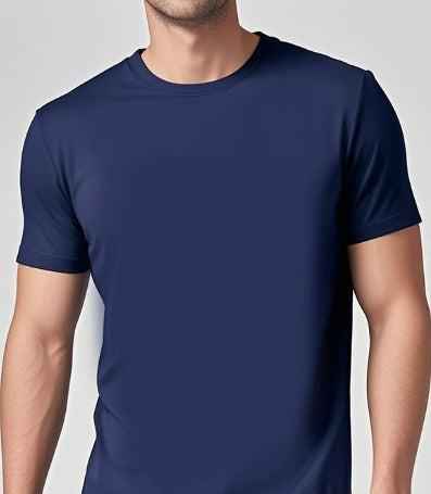 Army green Mead's Supply & Equipment Outfitters solid casual short-sleeve crewneck T-shirt displayed on a model.