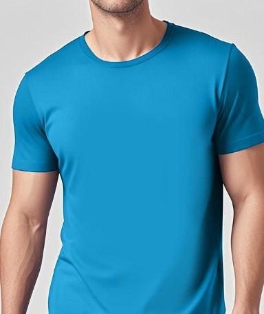 Army green Mead's Supply & Equipment Outfitters solid casual short-sleeve crewneck T-shirt laid flat on a white background.