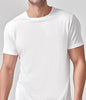 Army green solid casual short-sleeve crewneck T-shirt by Mead's Supply & Equipment Outfitters limited, displayed flat on a white background.