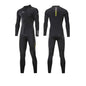 Blue unisex one-piece neoprene wetsuit from Mead's Supply for warm surfing and diving, suitable for all seasons, athletic wear.