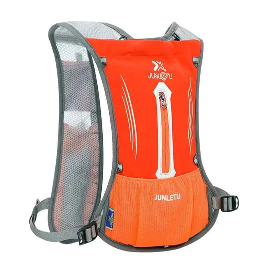 Lightweight waterproof hydration backpack by Mead's Supply with 2L TPU bladder, light gray color, ideal for outdoor activities.