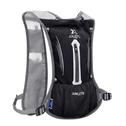 Light gray lightweight waterproof hydration backpack with 2L TPU bladder by Mead's Supply & Equipment Outfitters.