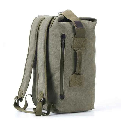 Waterproof Canvas Hiking Backpack by Mead's Supply & Equipment Outfitters, high capacity outdoor travel rucksack in two sizes.