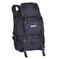 Black 40L waterproof hiking backpack by Mead's Supply & Equipment Outfitters, lightweight polyester outdoor pack with multiple color options.