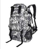 Black 40L waterproof hiking backpack by Mead's Supply & Equipment Outfitters, lightweight polyester outdoor pack with multiple color options.