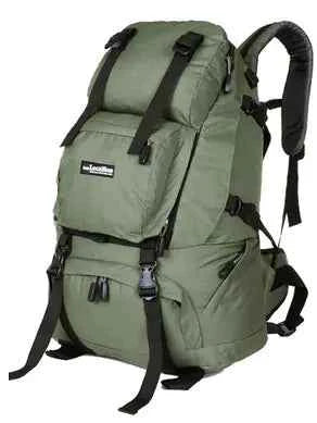 Black 40L waterproof hiking backpack by Mead's Supply & Equipment Outfitters, lightweight polyester outdoor pack with multiple color options