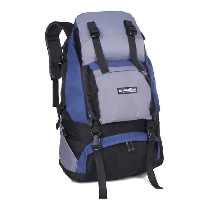 Black 40L waterproof hiking backpack by Mead's Supply & Equipment Outfitters, lightweight polyester outdoor pack with multi-color options.