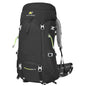 Black men's large-capacity outdoor hiking backpack by Mead's Supply & Equipment Outfitters with multiple compartments and adjustable straps.